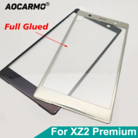 Aocarmo 3D Curved Soft Edge Full Glued Tempered Glass Screen Display Protector Film For Sony Xperia XZ2 Premium XZ2P H8116 H8166
