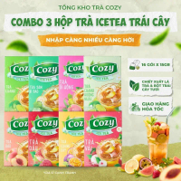 Combo 3 Hộp Trà Trái Cây Hòa Tan Uống Liền Cozy, Trà Chanh, Vải, Dâu, Ổi hồng, Chanh dây, Sâm Bí Đao