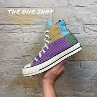 TheOneShop Converse 1970s 70s 彩色 格子 格紋 拼接 高筒 三星標 帆布鞋 166317C