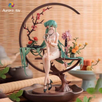 Hatsune Miku Anime Figure Beautiful Girl Myethos Figurines Shaohua Cheongsam Hatsune Sitting Position PVC Statue Model Toys Gift