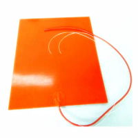 400*500*1.5mm Heat Bed for 3D Printer Silicone Heater 220V 600w adhesive 1face 100k thermistor1000mm lead wire from 400mm side