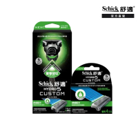 【Schick 舒適牌】水次元5辨型刮鬍刀輕便組(舒膚配方 1刀把6刀頭)