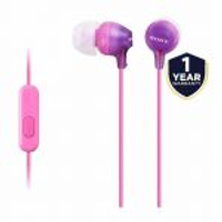 Sony MDR-EX15AP Violet In-Ear Earphones, Lightweight, Comfortable