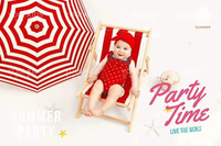 新生兒海景攝影道具兒童沙灘椅影樓創意滿月寶寶拍照條紋椅子沙發