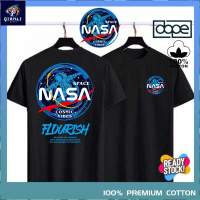 COD-(cod) 100% PREMIUM NASA x FLOURISH Tshirt T Shirt Tee Streetwear Men Women Unisex Baju Lelaki