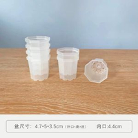 全城熱賣 - 5cm方口矮盆 白色景天多肉控型塑膠花盆葉插多肉盆點播小苗盆省土100個透明4.6口徑mini八角盆 可選 白 黑 碧湖藍 雅致灰塑膠