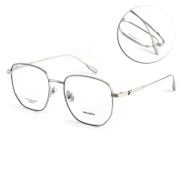 MOLSION 多邊形金屬光學眼鏡/黑 銀#MX7001 B15