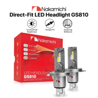 2PCS Nakamichi Car LED Headlight/Foglight Direct Fit 44W 12000LM H1 H3 H4 H7 H11 HB3/9005 HB4/9006 G