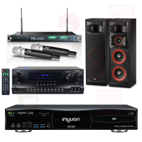 【音圓】S-2001 N2-550+DW-1+ACT-869+XLS-28(伴唱機 大容量4TB硬碟+擴大機+無線麥克風+喇叭)