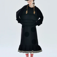 imakokoni 2023 autumn new original design air layer fishtail A-line skirt for women 234298