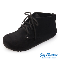 Joy Walker 高筒拼接綁帶包鞋*黑色