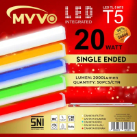 LAMPU TL/T5 /NEON T5 LED 20WATT (118CM)TUBE MYVO WARNA WARNI - Putih