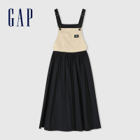 GAP 女裝 工裝吊帶洋裝-黑色(890016)