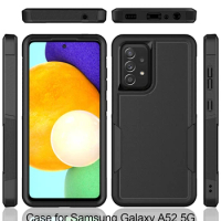 For Samsung Galaxy A52 5G Phone Case Dual Layer Rubber Matte Cover Protective Shockproof Heavy Duty Case For Galaxy A52 5G Cover