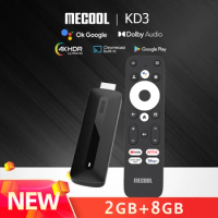 Mecool KD3 4K TV Stick Android TV 11 smart TV box With Amlogic S905Y4 2GB RAM 8GB ROM WiFi 2.4G/5G HDR 10+ Media Player
