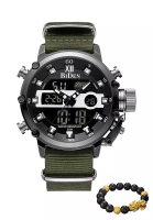 Biden Watch jam tangan BIDEN pria fashion simple bisnis mesh belt chronograph casual jam