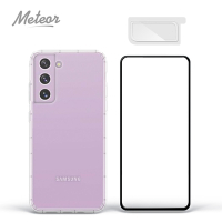 T.G Samsung Galaxy S21 FE 手機保護超值3件組(透明空壓殼+鋼化膜+鏡頭貼)