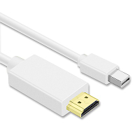 Mini DisplayPort公 對 HDMI公 視頻影音轉接線1.8M(白/2入組)