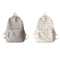 Girls Medium Backpacks Womens Backpack Purse Teens Flower Print Travel Anti-Theft Daypack Casual School Bookbag
