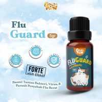 Gold Paw - FLU-GUARD 5gr Obat Kucing Flu Berat Susah Sembuh dan untuk Demam Pilek Bersin Ampuh