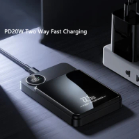 PD 20W Two Way Fast Charging Power Bank Magnetic Wireless Charger 20000 mAh Portable Powerbank Spare Battery for IPhone Huawei