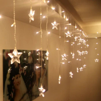 [Seven Neon]1*2M 104leds star shape christmas/wedding/Grarden/party/Christmas/decoration/holiday led string light