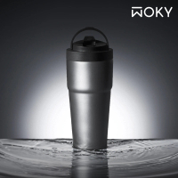 WOKY 沃廚 Ti純鈦渾圓杯770ml(不附吸管；隨行杯/保溫杯)