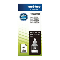 【跨店享22%點數回饋+滿萬加碼抽獎】Brother 原廠黑色墨水 BT6000BK 適用 DCP-T300/DCP-T500W/DCP-T700W/MFC-T800W