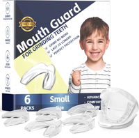 6 Pack Kids Mouth GuardsComfortable Custom Kids Dental Guards for Grinding Teeth Moldable Child Nigh