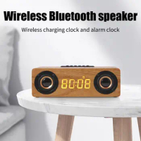 Excellent TV Soundbar Battery Powered Support U Disk TF Card Playback LED Display Wooden Wireless Speaker Music Player