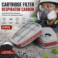 Refill Catridge Filter 2pcs Set Masker Gas Respirator 6200 Carbon Mask Industrial