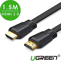 綠聯 HDMI 2.0傳輸線 FLAT版 黑色 1.5M