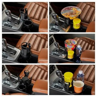 For Nissan Navara NP300 / Terra 2017 - 2021 2023 Accessories 360 Degree Rotation Water Cup Holder Armrest Container Box Plastic