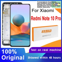 Original AMOLED 6.67" For Xiaomi Redmi Note 10 Pro M2101K6G Display Touch Screen Digitizer Assembly Redmi Note 10 Pro LCD