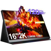 UPERFECT 2.5K 120Hz Gaming Laptop Monitor 16" 2560x1600 IPS Portable Dual USB C HDMI Game Play Second Screen Computer Display