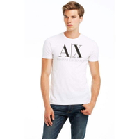 美國百分百【全新真品】Armani Exchange T恤 AX 短袖 上衣 T-shirt 白色 XL號 E677