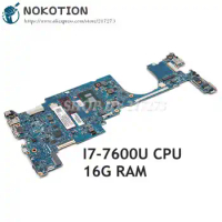 NOKOTION For HP EliteBook X360 1030 G2 Laptop Motherboard 920054-601 920054-001 6050A2848001-MB-A01 I7-7600U CPU 16GB RAM