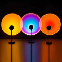 Sunset Lamp Projector Rainbow Led Night Light 4in1 room photo camera desktop design