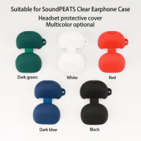 for SoundPEATS Clear Case Silicone Earphone Protective Cover shell with Hook