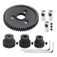 54T 32 Pitch Metal Steel 3956 Spur Gear with 15T 17T 19T Pinions Gear Sets for 1/10 Traxxas Slash 4WD/2WD Summit E-REVO