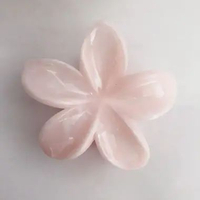 Jepit Rambut Bunga Kamboja Soft Marble Bali Premium Pink