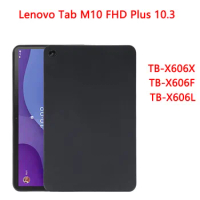 Soft Silicone Shell For Lenovo Tab M10 FHD Plus 10.3 2020 TB-X606X TB-X606F TB-X606L Flexible Tablet Case Black Fundas