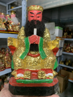 結緣老木雕擺飾，紫微大帝，北極大帝，北帝，高22厘米，閩南漆