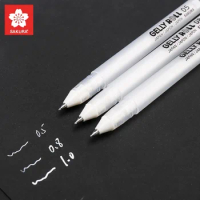 3PCS Sakura White Gold Silver Gelly Roll Classic Highlight Pen Gel Ink Pens Bright White Pen Drawing Markers Color Highlighting