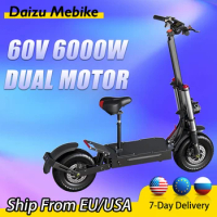135KM Distance Electric Scooter 6000W 60V 13inch Tire Fast Speed 100km/h Power Motor Scooter for Adults Long Range Easy Folding