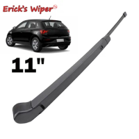 Erick's Wiper 11" Rear Wiper Blade &amp; Arm Set Kit For VW Polo 7 AW BZ 2017 - 2023 Windshield Windscreen Tailgate Window Brush