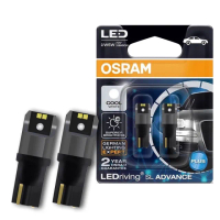 【Osram 歐司朗】汽車LED燈 T10 / 2入 側發光/白光/6000K 12V 1.5W(公司貨《送OSRAM 自裝噴霧罐》)