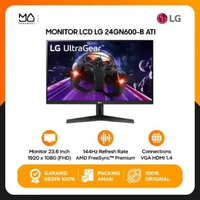 Monitor Game LG 24GN600-B.ATID Ultra Gear 24GN600-B 144Hz - Garansi Resmi
