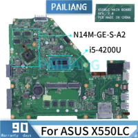 For ASUS X550LC i5-4200U Laptop Motherboard REV:2.0 SR170 N14M-GE-S-A2 DDR3 Notebook Mainboard