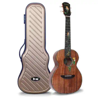 Mr.mai Mermaid 26 inch Ukulele Tenor Solid Koawood Handcraft 4 Strings Guitar Gloss Finish With Hard Case/Capo/Tuner/Strap